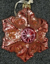 Mauve Plum Snowflake Ornament 2 styles - Kurt Adler