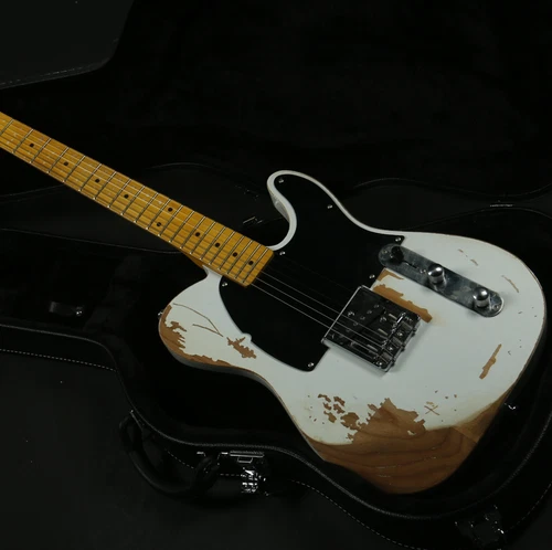 Heavy  Esquire aged TL Electric Guitar White Aged Hardware Nitro Finish Fixed
