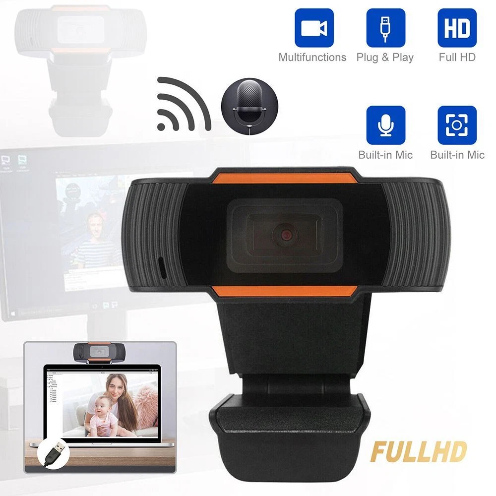 Driver-Free 1080P HD Computer Camera USB Camera Video Camera Live.