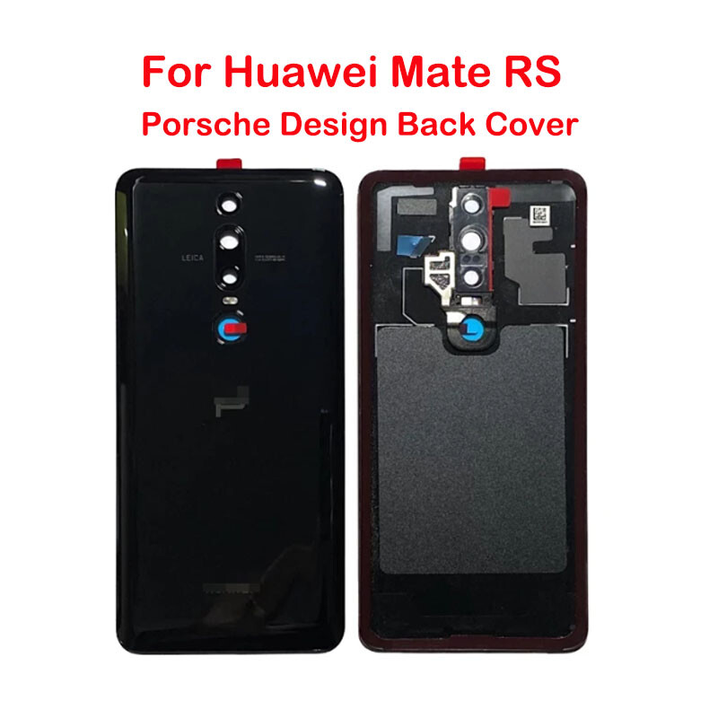 Vitre Arrière (cache Batterie) Pour Huawei Mate RS Porsche Design - Noir Avec Logo - Neuf