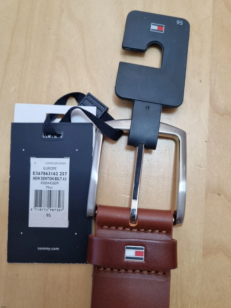 TOMMY HILFIGER New Denton Belt 4.0 Ledergürtel Herren BRAUN 