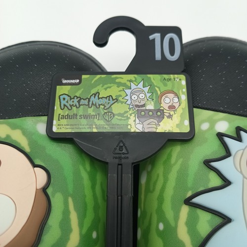 Erwachsene Schwimmen Rick and Morty Clog Sandalen Herren Gr. 10 Slipper Knöchelriemen Boden Up - Bild 7 von 9