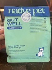 Native Pet Gut Well Clean Breath for dogs 12.7 oz gut health. 60 scoops