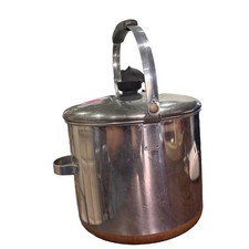Revere Ware Stainless Steel Copper Clad 1801 Stock Pot w/ Bail and Handle USA