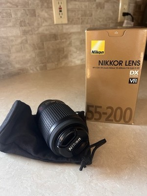 Nikon AF-S DX VR Zoom-Nikkor 55-200mm f/4-5.6G Lens with Box and