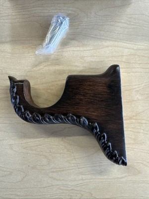 Robert Allen Resin Walnut Finish Garland 1-1/2  Rod Bracket Set Of 2