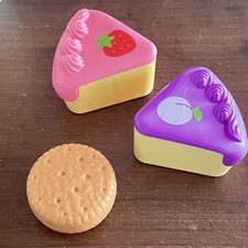 LeapFrog Replacement Sweets Cake Pieces Strawberry Plum Cookie Play Food