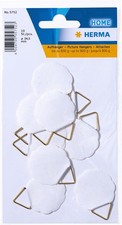 HERMA Bildaufhänger Durchmesser 34,5 mm Shirting weiß 10 Stück