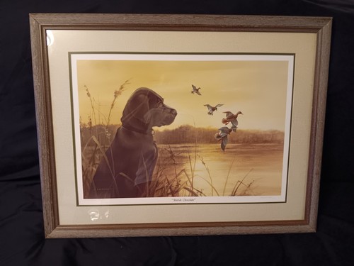 Vtg 1989 Lynn R. Kaatz “Marsh Chocolate” Chocolate Lab Ducks LE 1413/1500 Signed
