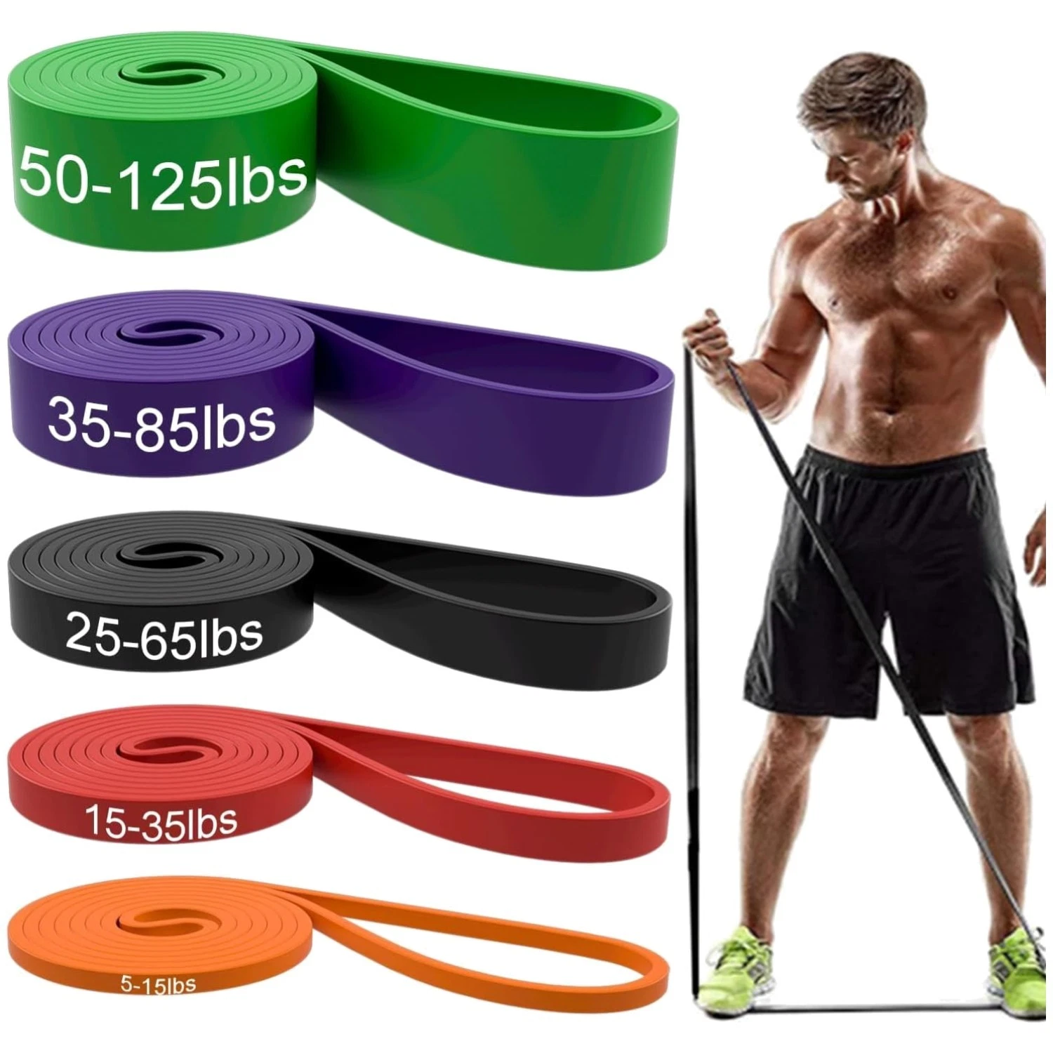 Pull Up Assist Bands Set - Workout & Exercise Bands