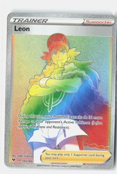 Leon (Secret) 195/185 Vivid Voltage Secret Rare Rainbow Full Art Trainer