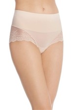 Spanx Style SP0515 Smooth Undie-tectable Lace Hi-Hipster Panties, Nude, Size S