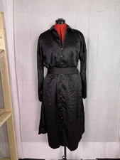 French Connection Women’s Black Long Shirt Dress Size Large NWT E987