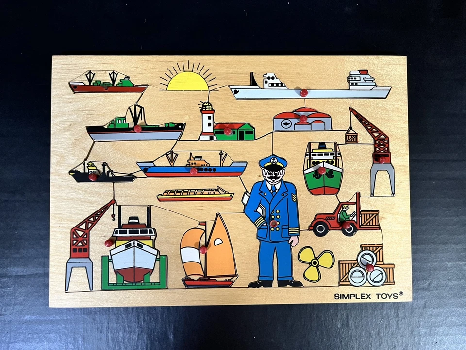 Vintage Simplex Toys Wooden Puzzles - Lot of 4 - Free Shipping! - Image 2 of 4