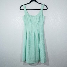 Nine West Mint Green Textured A-Line Dress Size 2