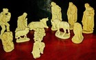 12 Große Krippenfiguren geschnitzt aus Holz,  "Original Kostner" aus 16 cm Serie