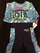 Justic Girls 2 Piece Short Set Tie Dye Size Small 7/8 NWT