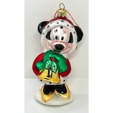 Disney Minnie Mouse Glass Blown Christmas Ornament