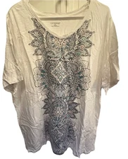 Catherines Women's Top 2X Short Sleeve