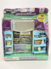 Teeny Tinies Mini Refrigerator Toy Set With 16 Pieces Food and Drinks NEW