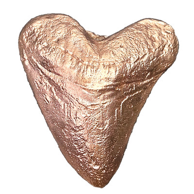 Copper Ingot Cast Shark Tooth 2 lbs 1oz Fine Bright Bullion Hand Pour Polished