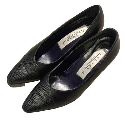 GIVENCHY Women's Black Leather Pumps 34.5 (Approx 8.5) AB Condition