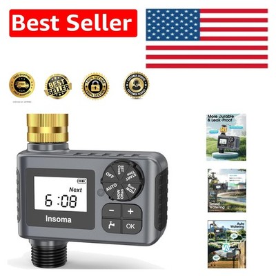 Adjustable Brass Hose Timer with Rain Delay - Perfect for Lawn Irrigation