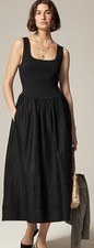 J.Crew Drop-waist mixy dress Black Minimalist Size Tall Small New NWT