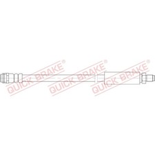 1x ORIGINAL® Quick Brake Bremsschlauch Hinten, Links, Rechts für Mercedes-Benz