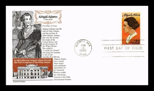 US COVER ARISTOCRAT CACHETS FIRST DAY OF ISSUE ABIGAIL ADAMS
