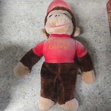 Curious George Plush Knickerbocker Monkey Stuffed Doll 16 with pull string