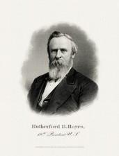 Rutherford B Hayes 19th President Vintage Portrait Photo Reprint Wall Art