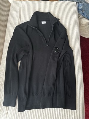 C.P. Company Troyer Herren Pullover Gr. L Schwarz 100% Wolle