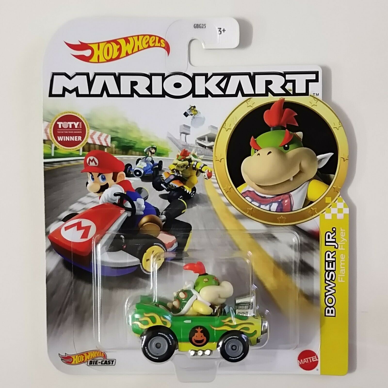 MARIO KART DieCast BOWSER JR FLAME FLYER 5cm Mastab 164 Hot Wheels HDB27 5990₽