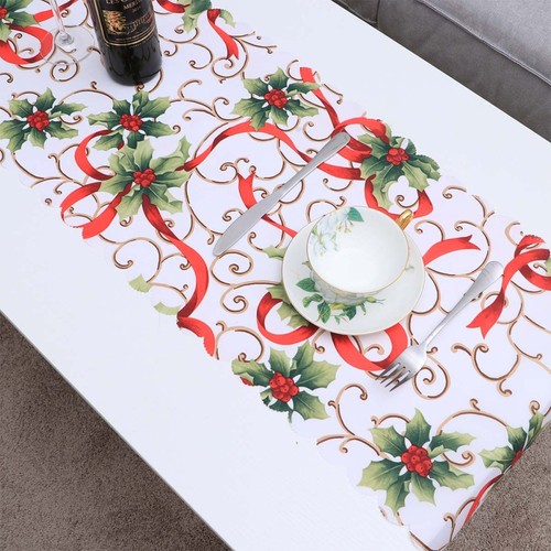 Christmas Printed Tablecloth Cotton and Linen Decorative Table Runner Long - Picture 11 of 11