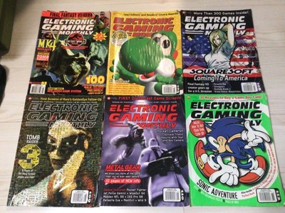 EGM electronic gaming monthly magazine lot 1997/1998 Yoshi Zelda WCW Squaresoft