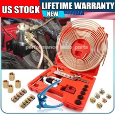 New 25FT 3/16 Copper Pipe Flaring Tool & Tube Bender Brake Line Pipe Repair Kit