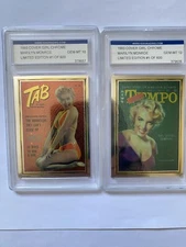 (2) 1993 Topps Chrome Marilyn Monroe IGS 10 Gem Mint /600 cards