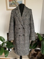 Cappotto Zara misto lana a quadri giacca pied de poule doppiopetto - Large