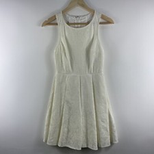 LULUS Lulu's White Ivory Lace Sleeveless Open Back Sundress Dress Womens Small