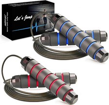 2 Pack Adjustable Jump Rope For Workout Fitness Jump Rope For Men Women And Kids