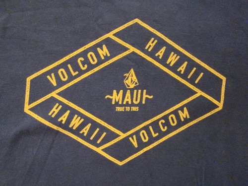 Volcom Hawaii Men Tshirt Maui Large Blue Surf Lahaina Short Sleeve FLAW 62491 - Picture 5 of 13