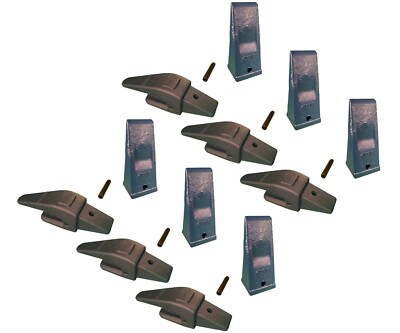 6 Excavator Bucket Combo, Weld-on Shanks, HD Long Teeth & Pins, 3