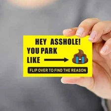 10 Funny Parking Cards Car Truck Motorcycle Bad Parking Cards Parking Reminder