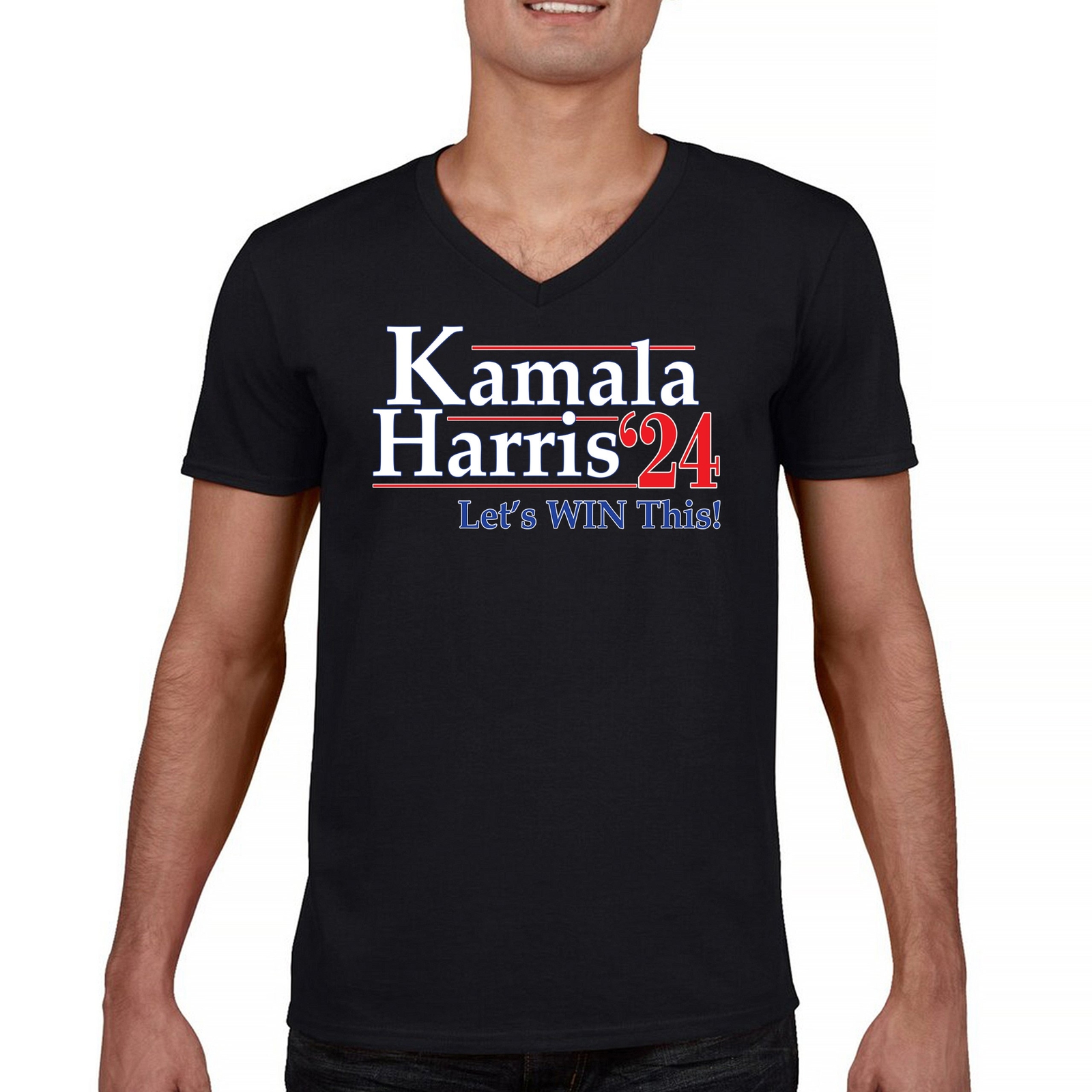 ALTRA Maglietta Kamala Harris 24 Let's Win This collo a V President Madam Im Speaking