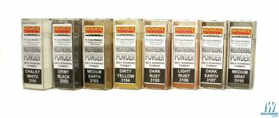 Monroe Models ~ Colored Weathering Powder ~ Assortment ~ 8 Pack ~ 3100