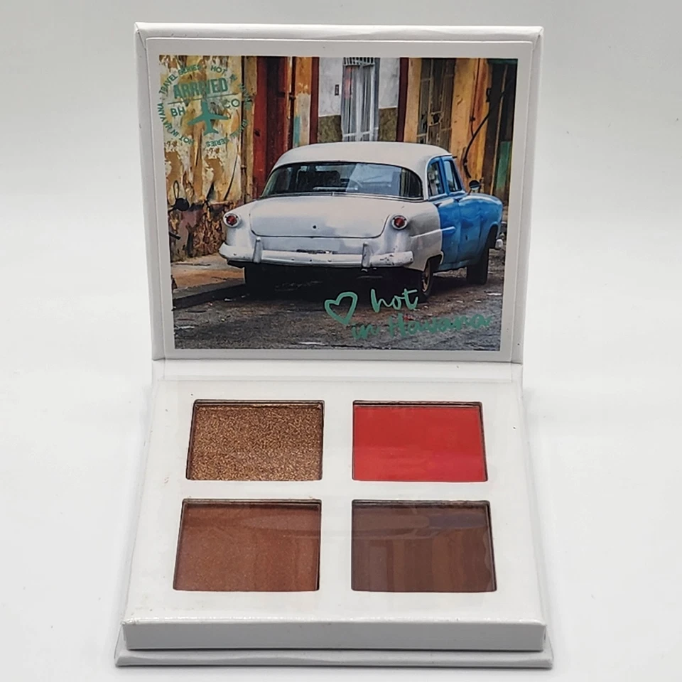 bh Cosmetics Blush Bronzer Face Quad Hot In Havana Travel Glow Contour NEW - Image 3 of 4