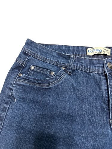 JMS Stretch Bootleg Denim - Size 18W Short Medium Blue Wash Mid-Rise - Picture 2 of 6