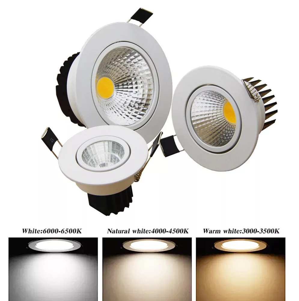 LED Downlight 110/220V Dimmable Spot Light Recessed Round