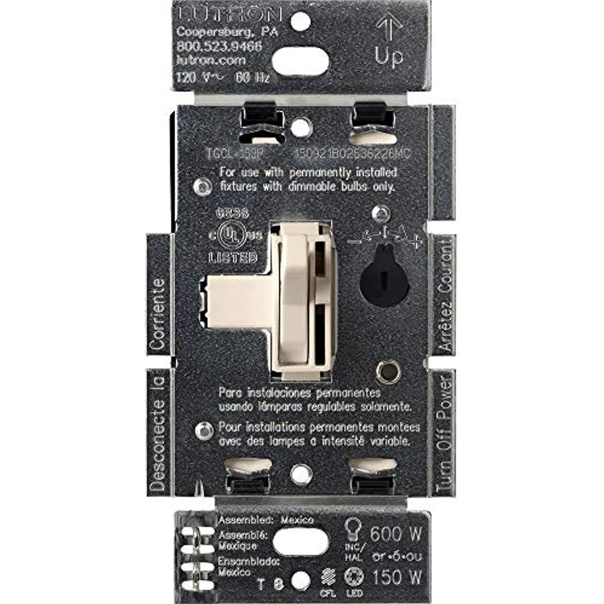 Lutron led+ dimmer outlet